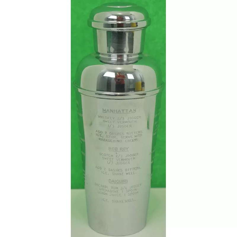 (12) Cocktail Recipes Chrome Shaker