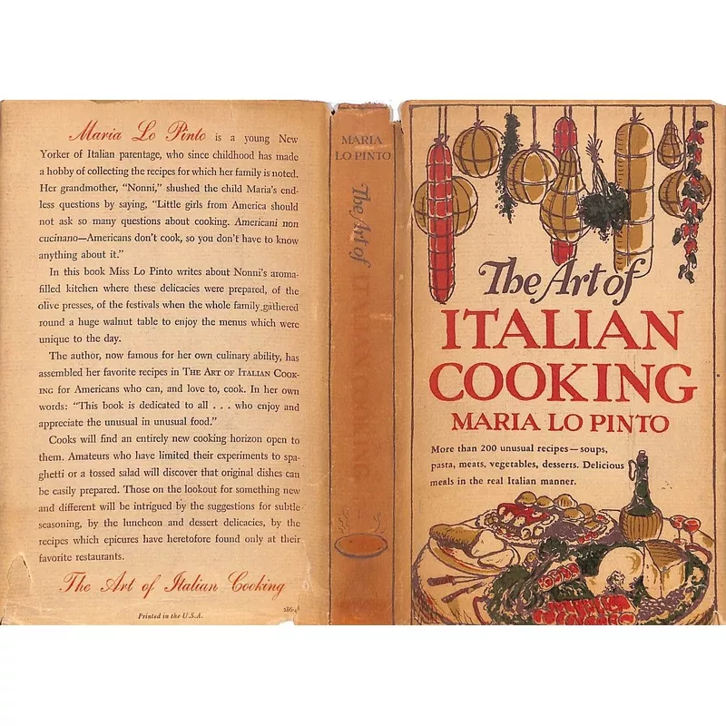 'The Art Of Italian Cooking' 1953 LO PINTO, Maria (INSCRIBED)