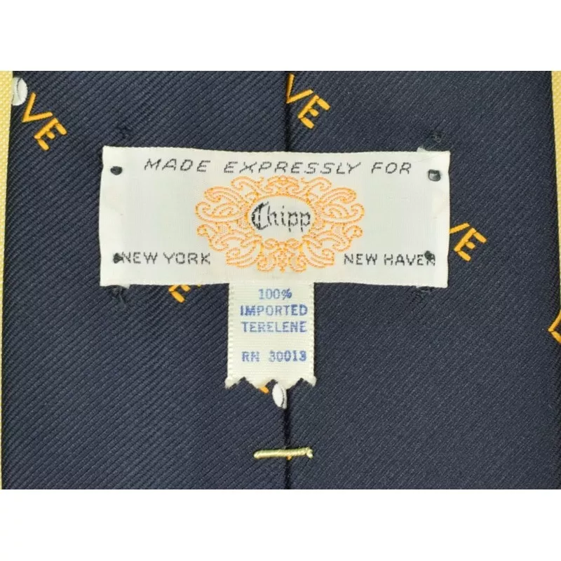 "Chipp Navy Tennis Love Tie" (SOLD)