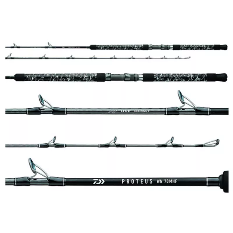 Daiwa PRWNC76HFS Proteus WN Boat Rods, 7’6″ Med Heavy Action, Fast JC18157932