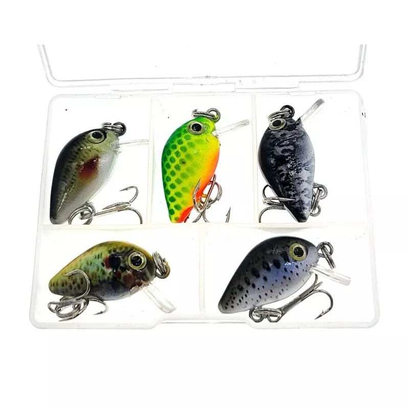 FAS Square Bill Mini Cranks w box 1/2 oz. 1.2" Multiple Colors QTY 5