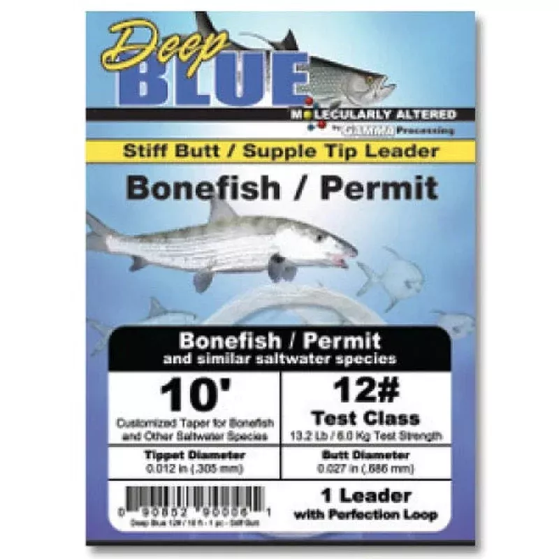 Frog Hair Deep Blue Bonefish / Permit Leader