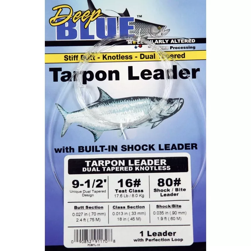 Frog Hair Deep Blue Knotless Tarpon Leader
