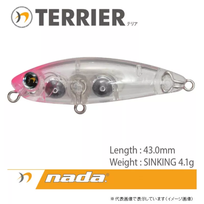 Megabass Nada. TERRIER (S) Clear Pink Head