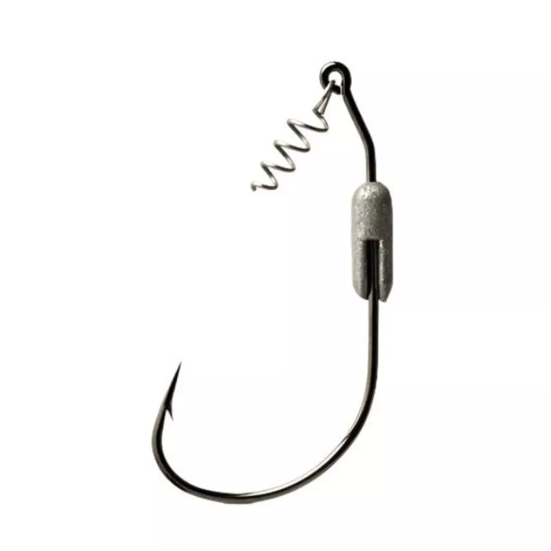 Mustad Power Lock Plus Spring Keeper Weighted Hook| 91768S18 | 3.5 Gm | 3 Pcs Per Pack | #1/0 3.5Gm JC18156031
