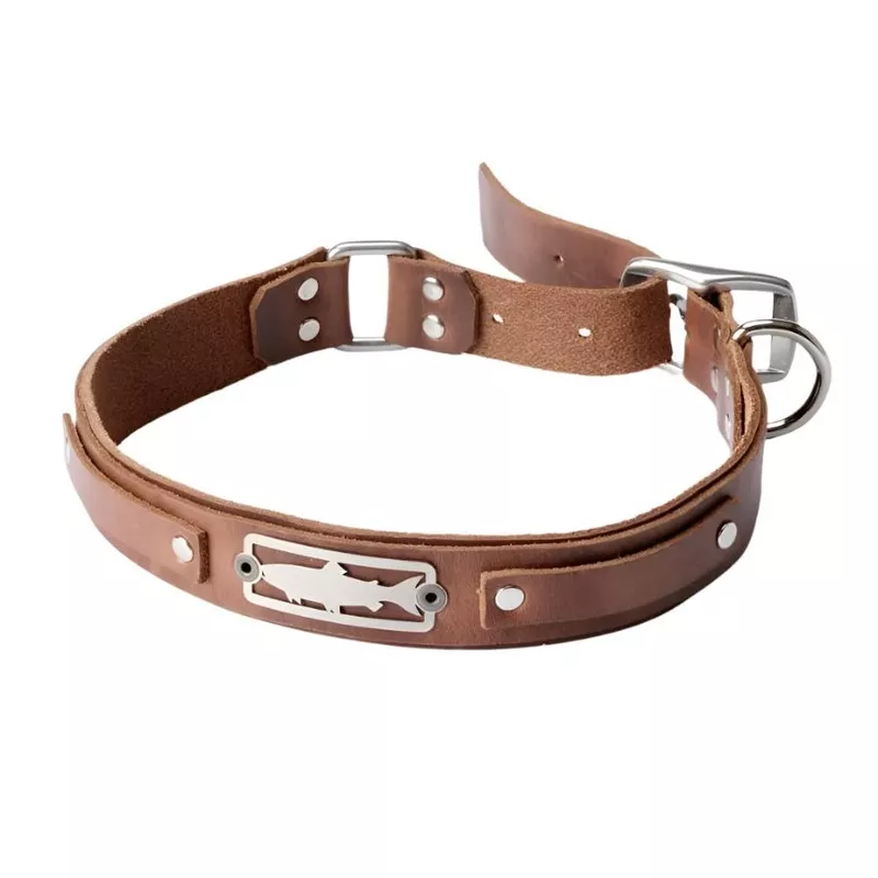 Orvis x Sightline Provisions Horween Leather Dog Collar Brown