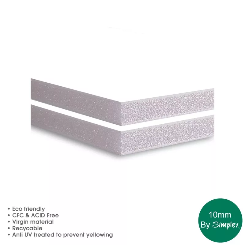 Pack of 5 A1 10mm White Foam Boards