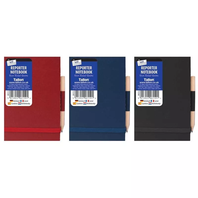 Police Style Notebook with Elastic Closure and Pencil