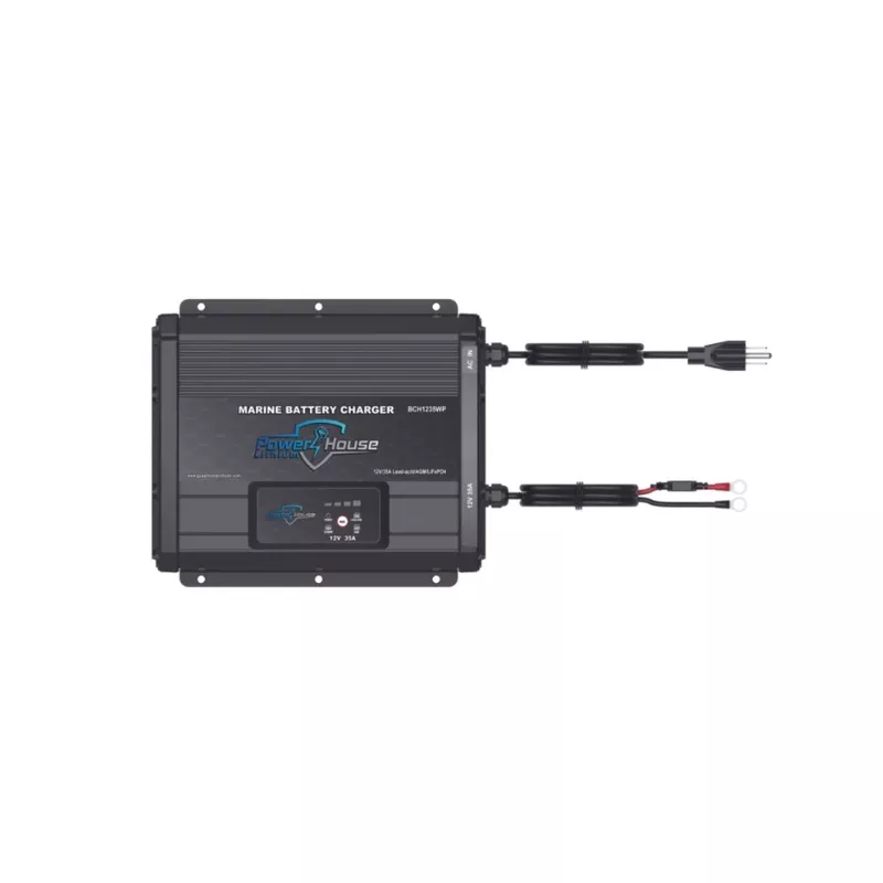 PowerHouse Lithium 12V 35A Waterproof 4-Stage Smart Charger