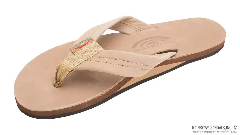 Rainbow Sandals Women‘s Single Layer Premier Leather with Arch Support 1″ Strap