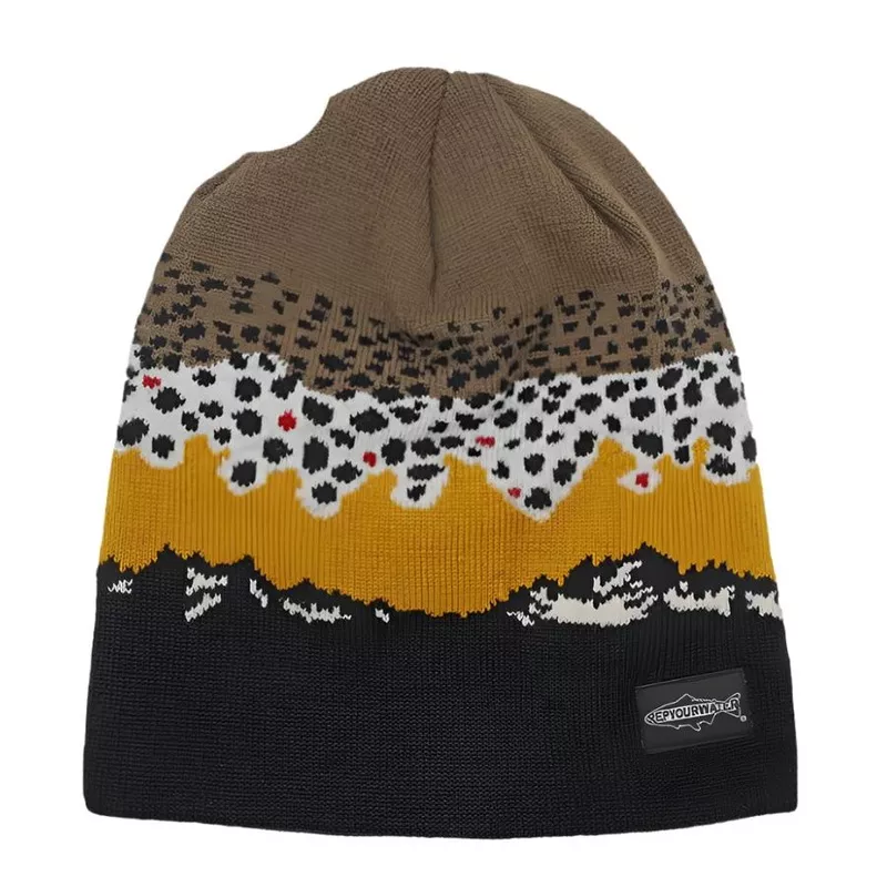 Rep Your Water Brown Trout Mountains Merino Skull Cap