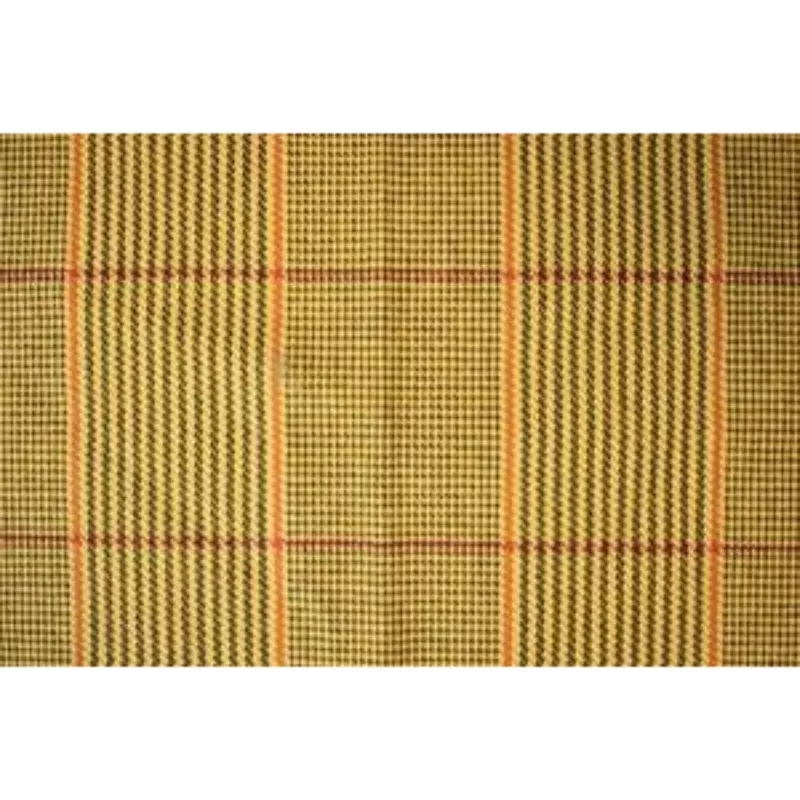 'Russell Plaid Wool Pocket Sq'
