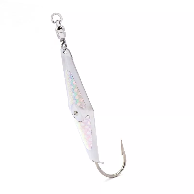 Spoon-Squid w/ Ball Bearing Swivel – Silver Flash