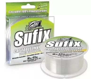 Sufix Castable Invisiline 100% Fluorocarbon – 200yd Spools
