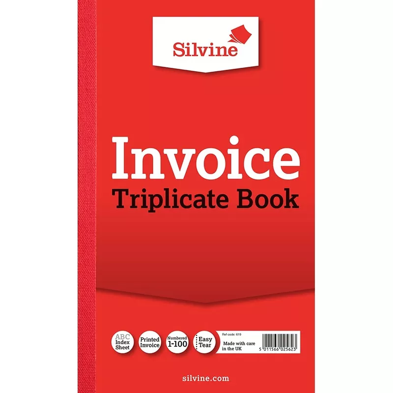 Triplicate Invoice Book 8.25″x5″ (210 x 127mm)